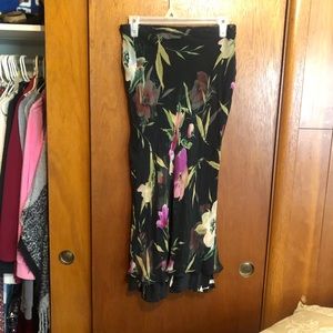 Corina maxi floral skirt. Ruffled hem size:12